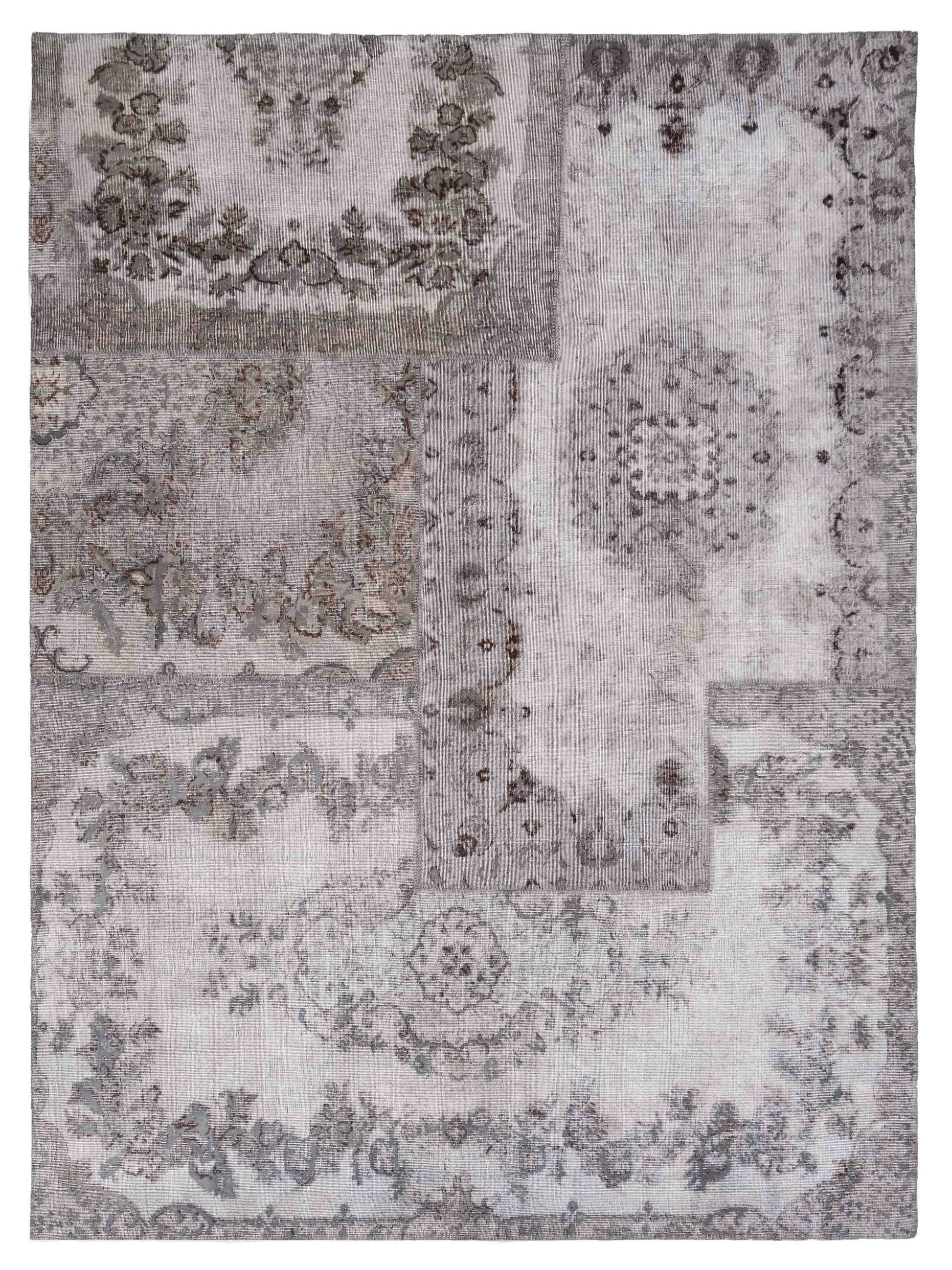 Pasha Turkish Vestige Patchwork  Gray  Contemporary