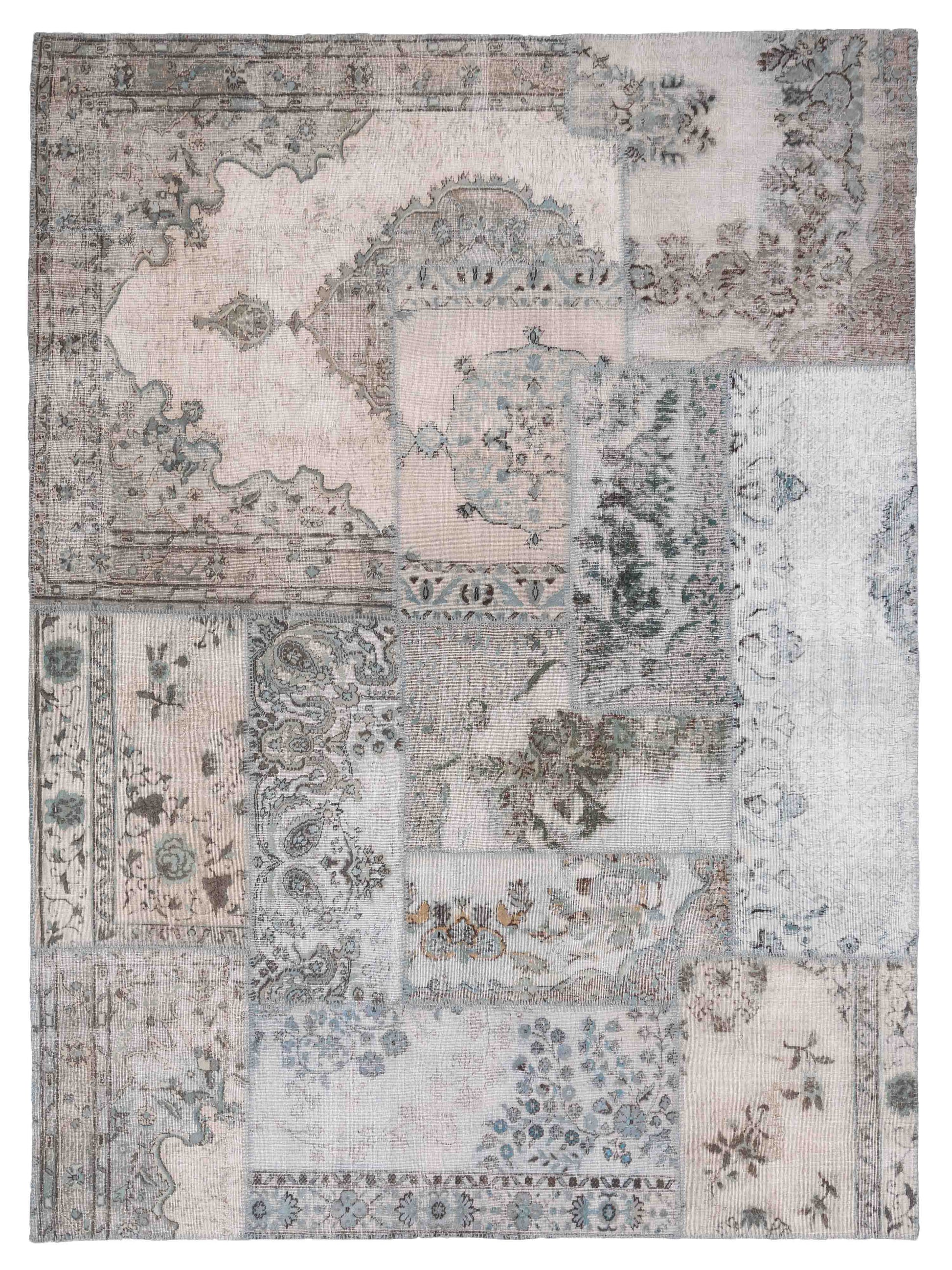 Pasha Turkish Vestige Patchwork  Light Blue  Contemporary