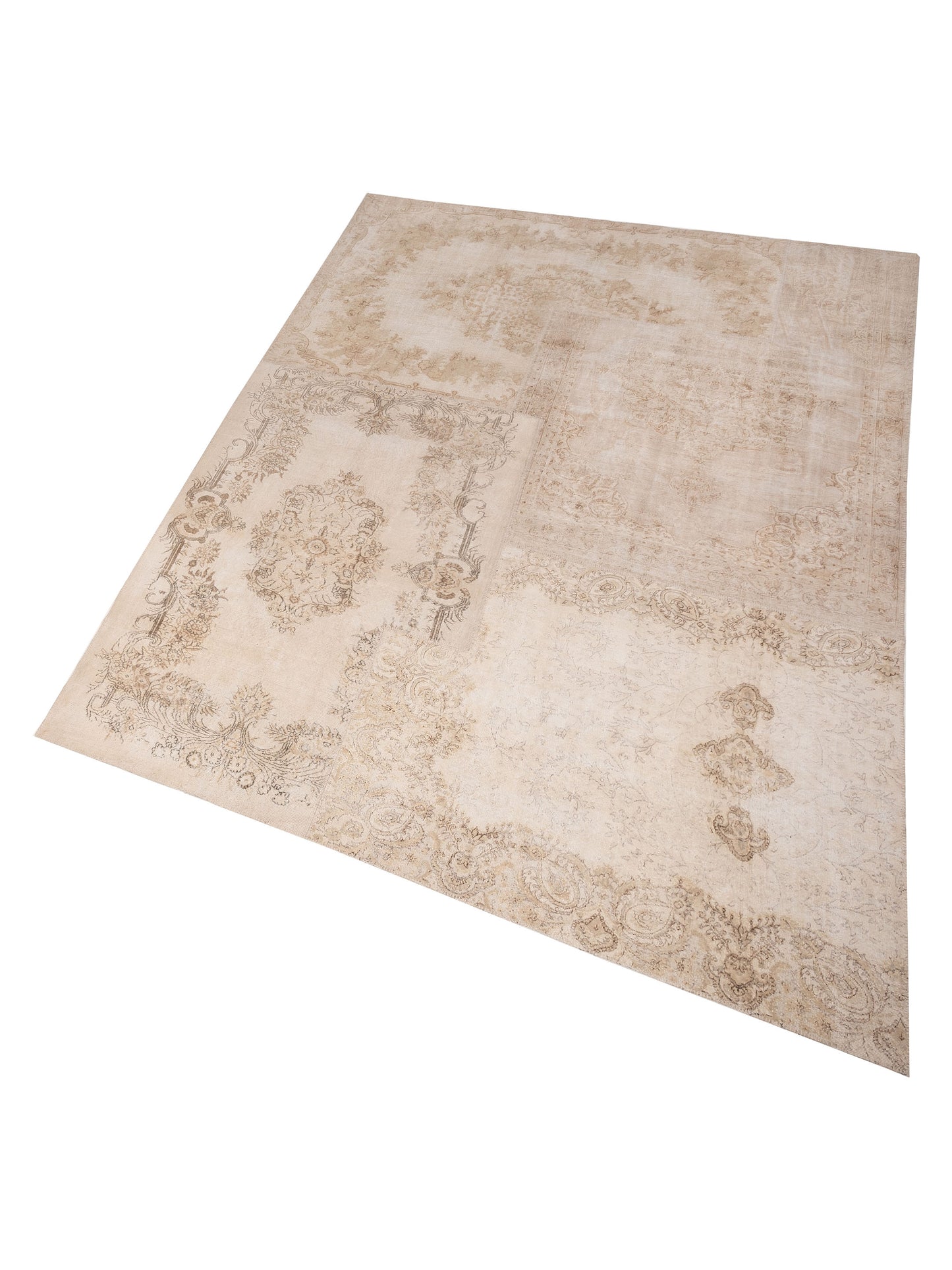 Patchwork Natural 11.6x15.6 Hand Knotted Rug