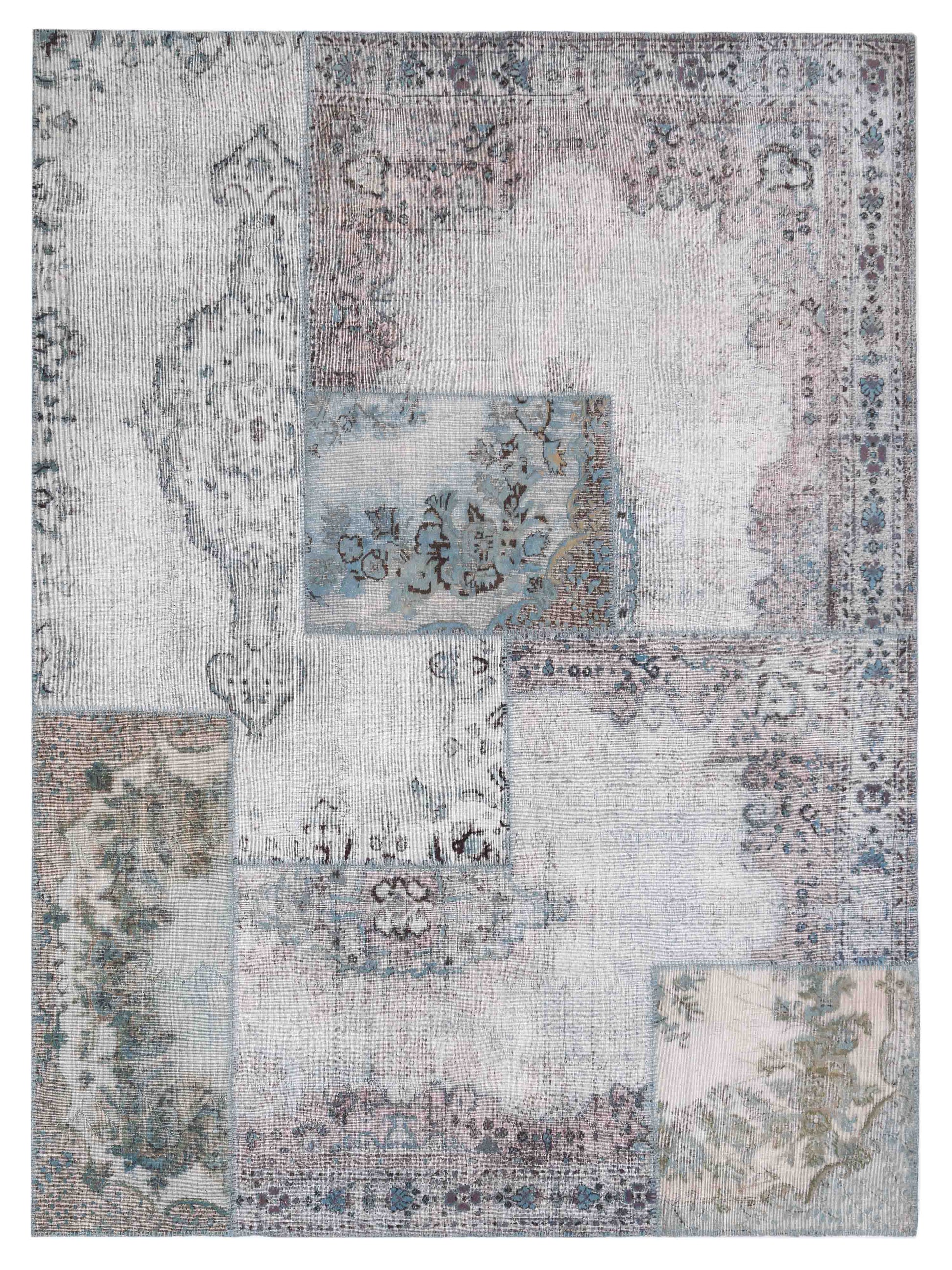 Pasha Turkish Vestige Patchwork  Light Blue  Contemporary