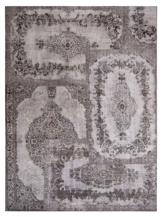 Pasha Turkish Vestige Patchwork  Gray  Contemporary