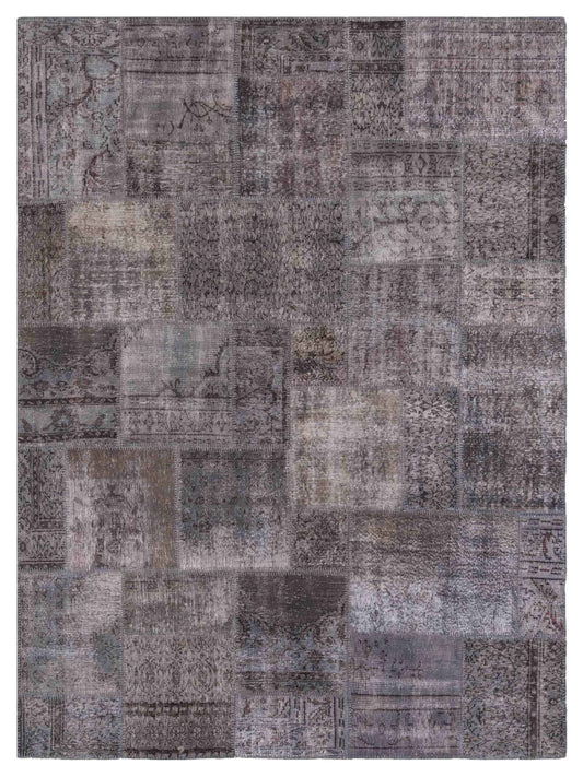 Pasha Turkish Vestige Patchwork  Dark Gray  Contemporary