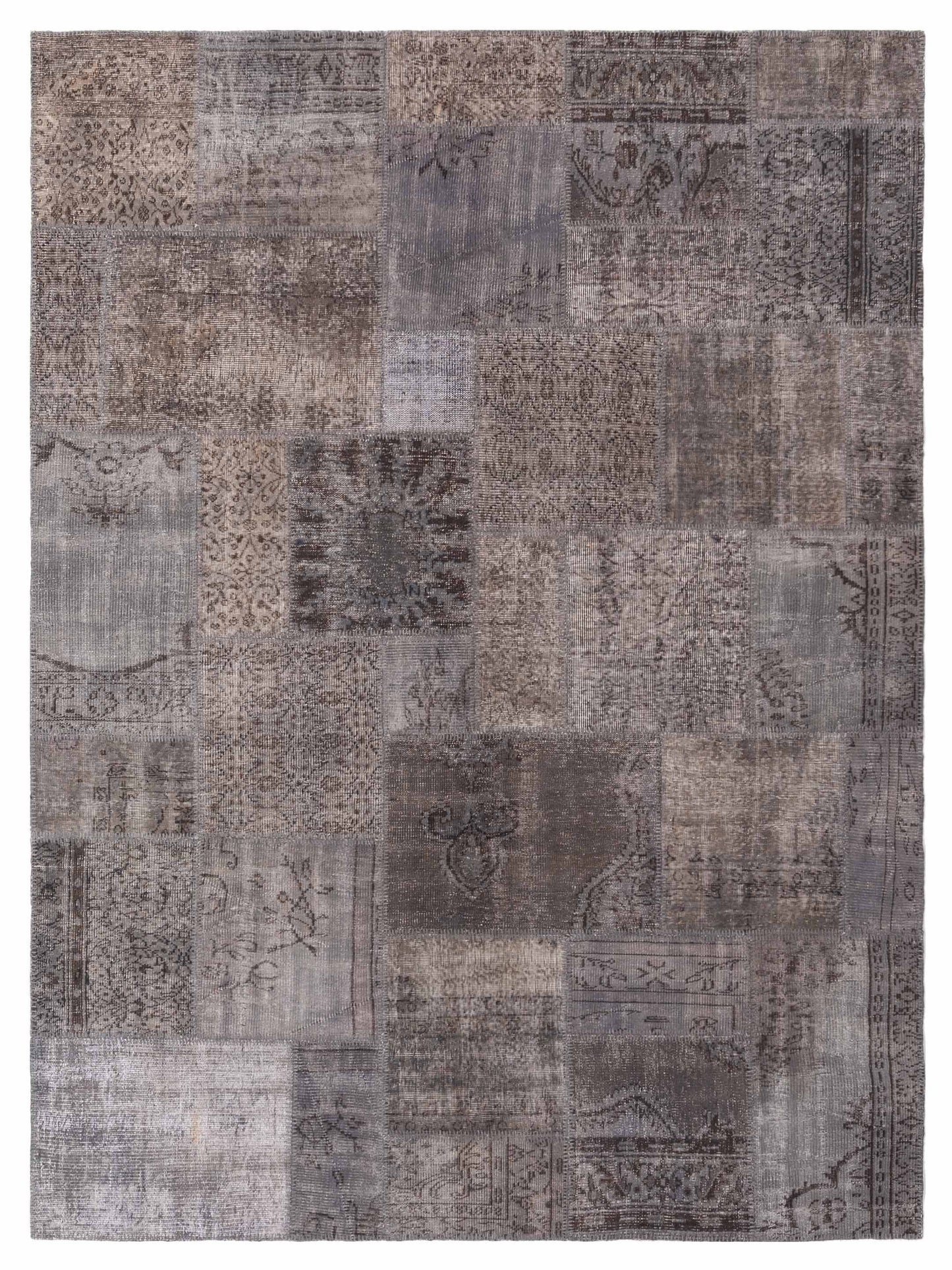 Pasha Turkish Vestige Patchwork  Gray  Contemporary