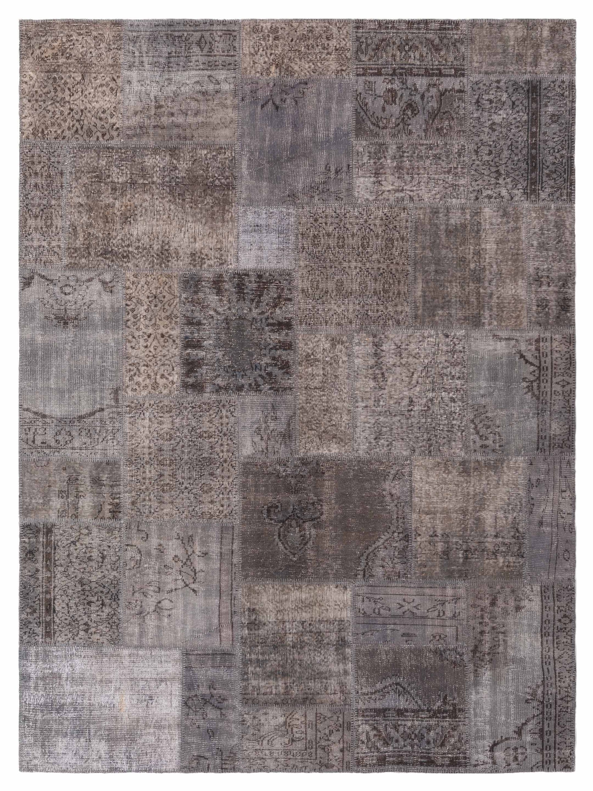 Pasha Turkish Vestige Patchwork  Gray  Contemporary