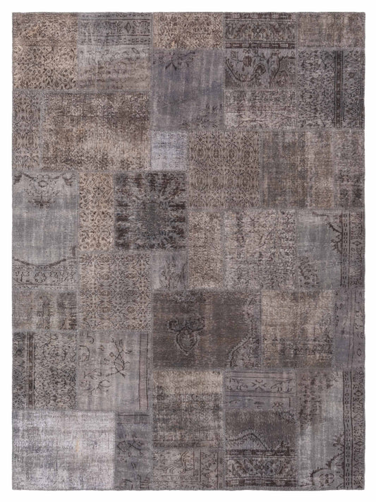 Pasha Turkish Vestige Patchwork  Gray  Contemporary