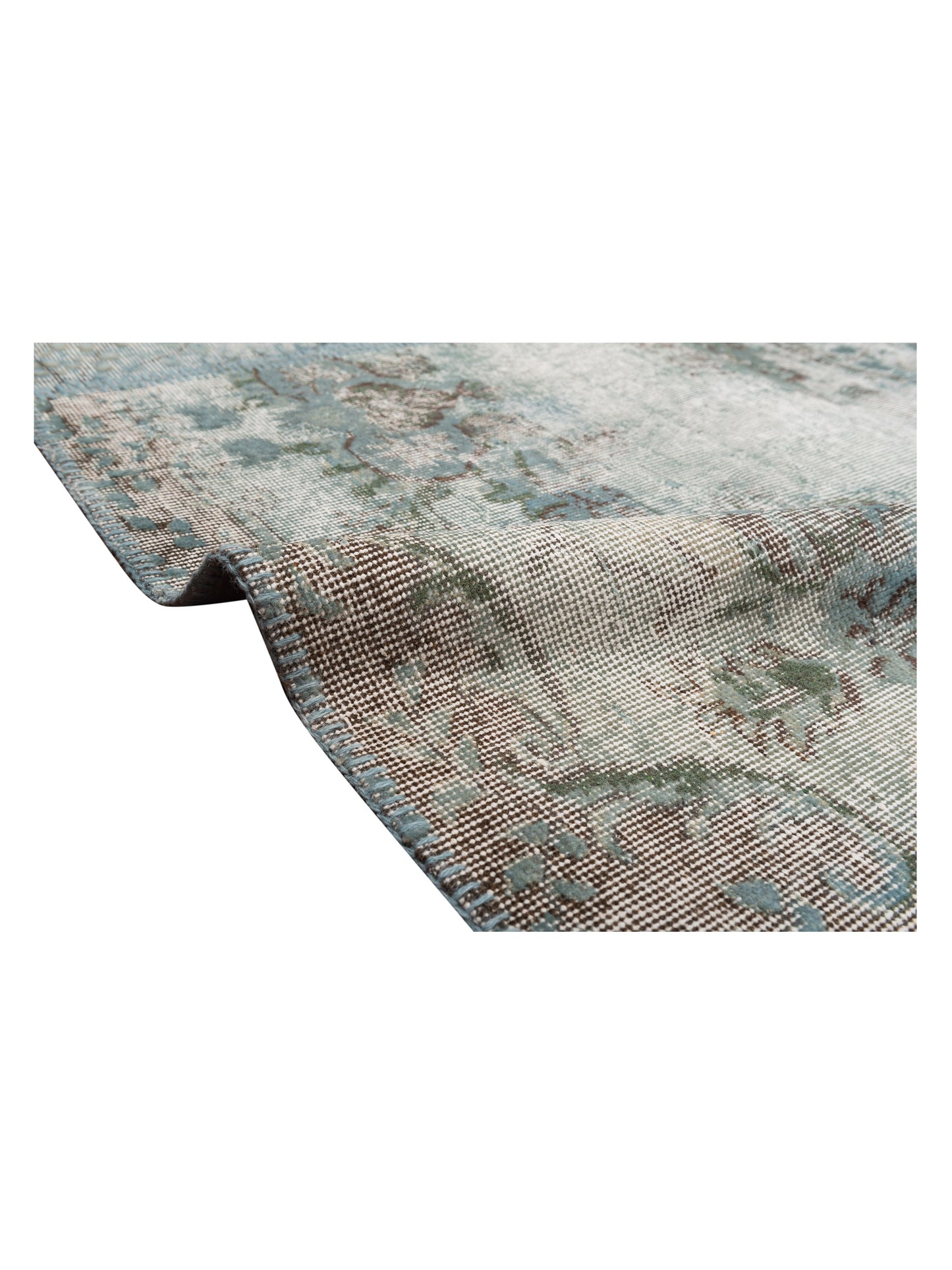 Patchwork Blue 10x13.10 Hand Knotted Rug