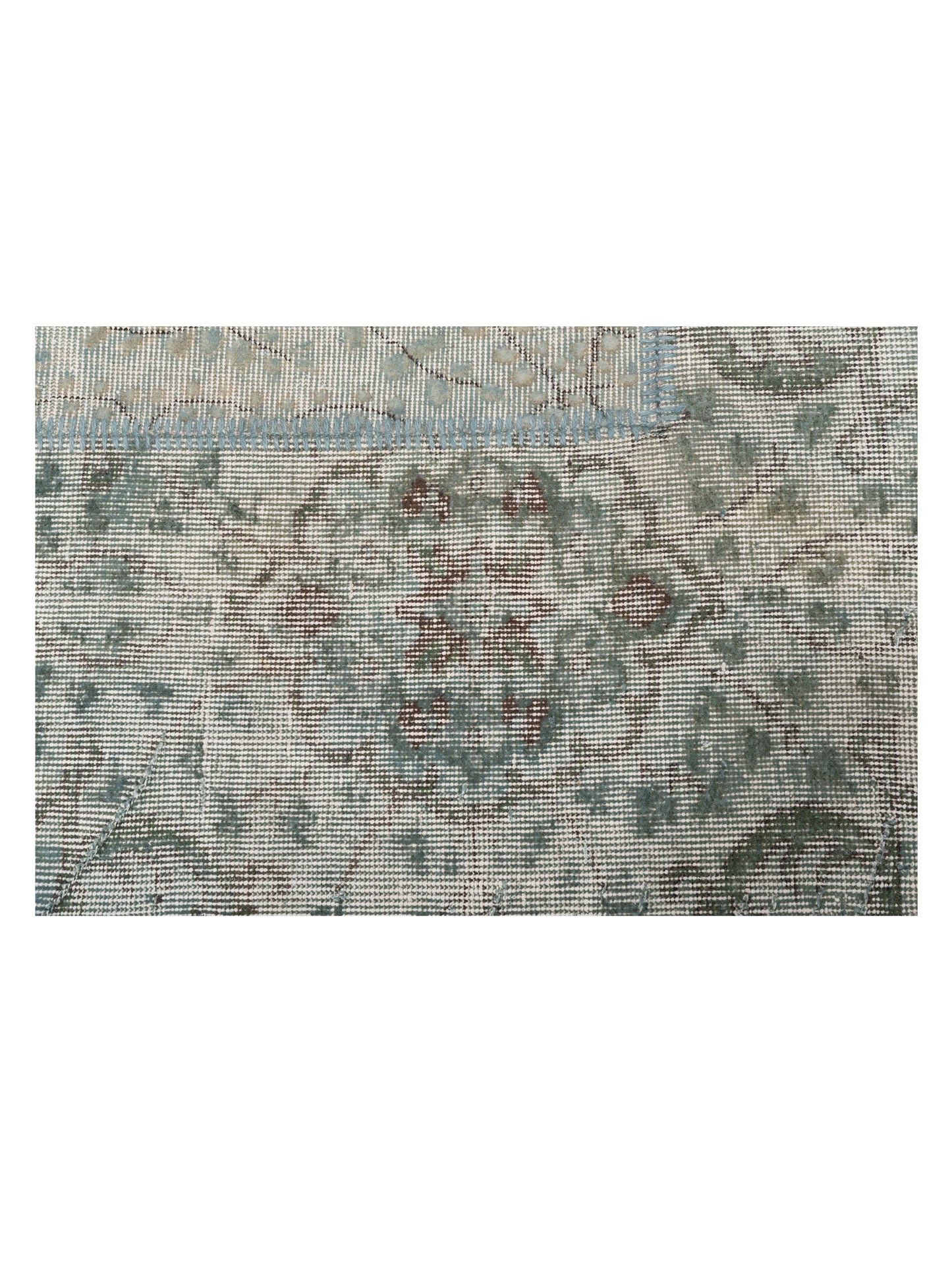 Patchwork Blue 10x13.10 Hand Knotted Rug