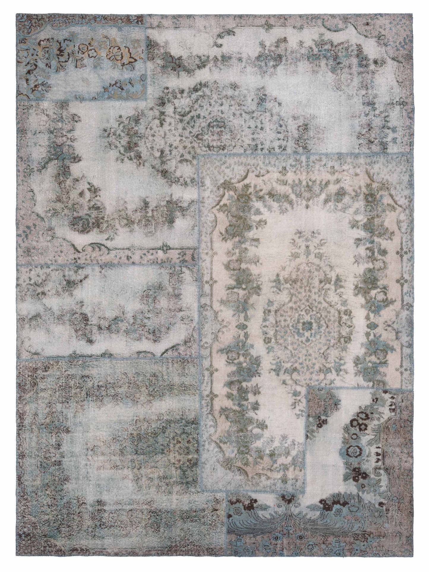 Pasha Turkish Vestige Patchwork  Blue  Contemporary