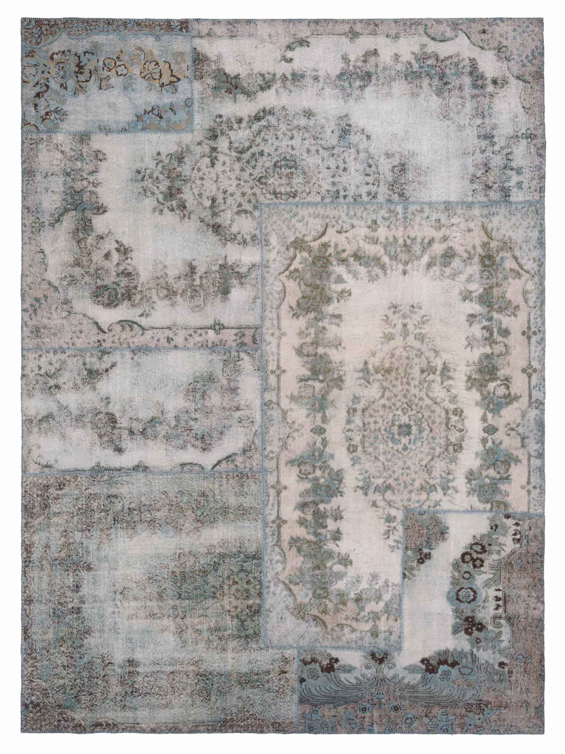 Pasha Turkish Vestige Patchwork  Blue  Contemporary