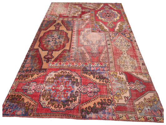Patchwork Multi 10x13.11 Hand Knotted Rug
