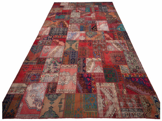Patchwork Multi 12x17.11 Hand Knotted Rug