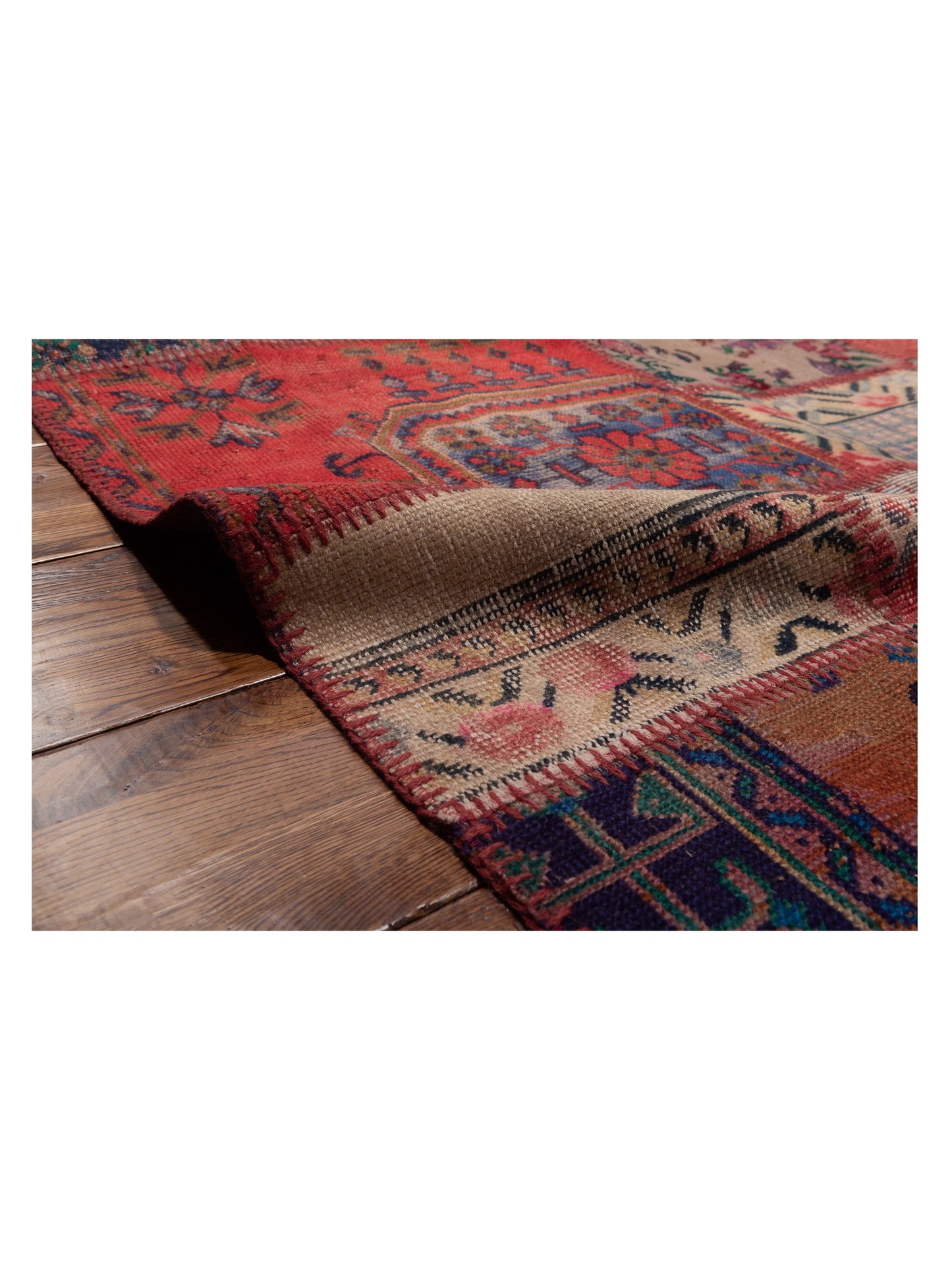 Patchwork Multi 12x17.11 Hand Knotted Rug