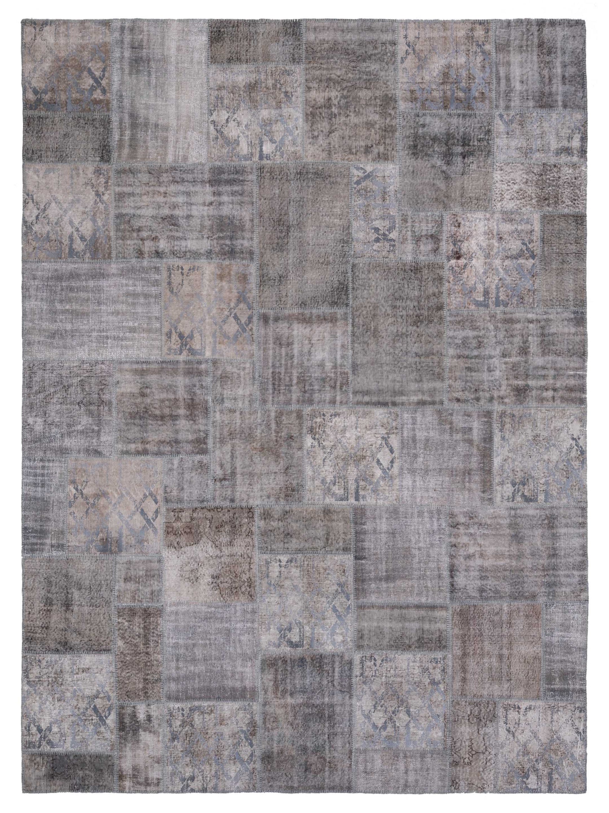 Pasha Turkish Vestige Patchwork  Gray  Contemporary