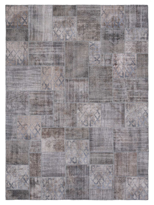 Pasha Turkish Vestige Patchwork  Gray  Contemporary