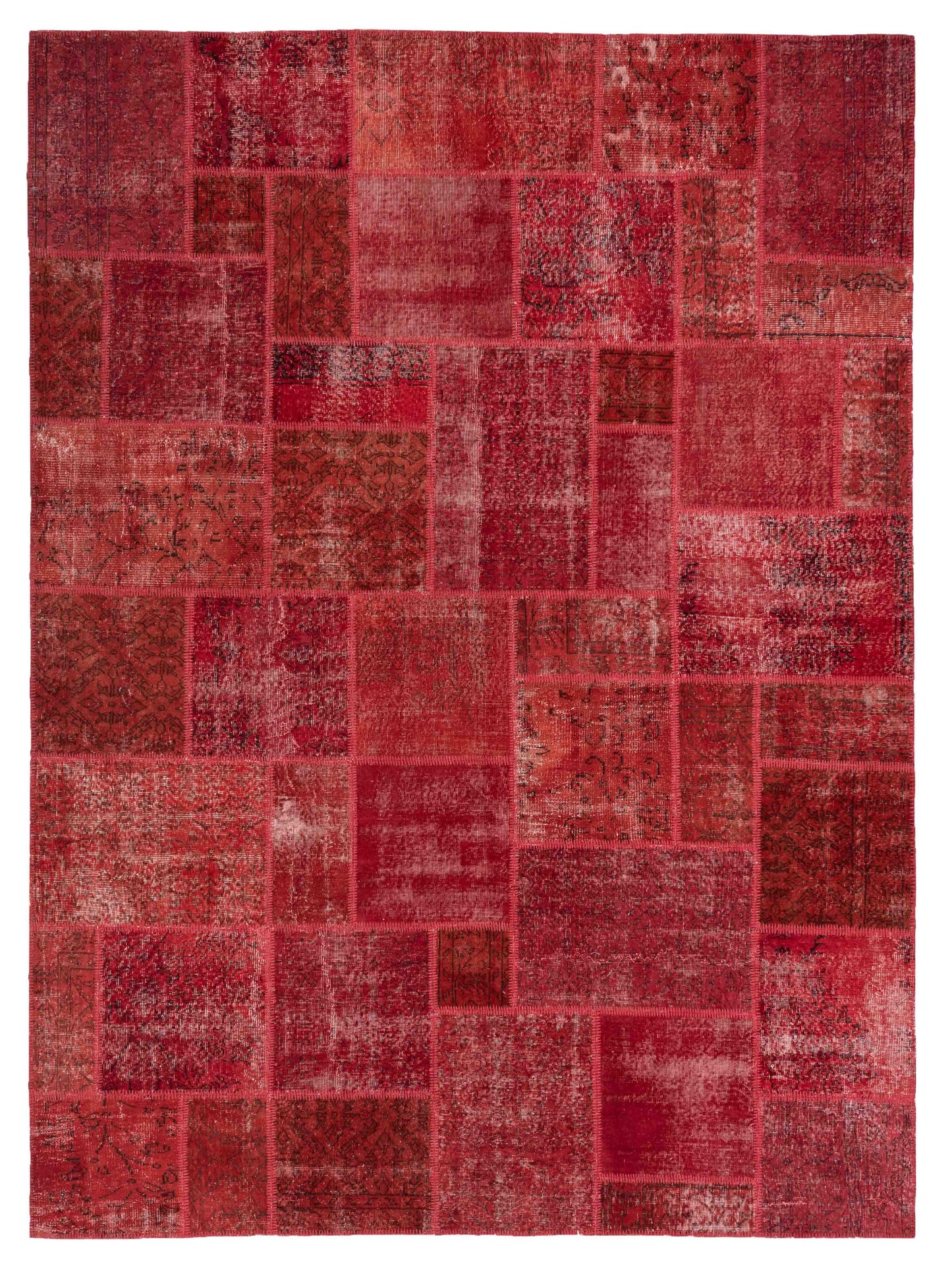 Pasha Turkish Vestige Patchwork  Red  Contemporary
