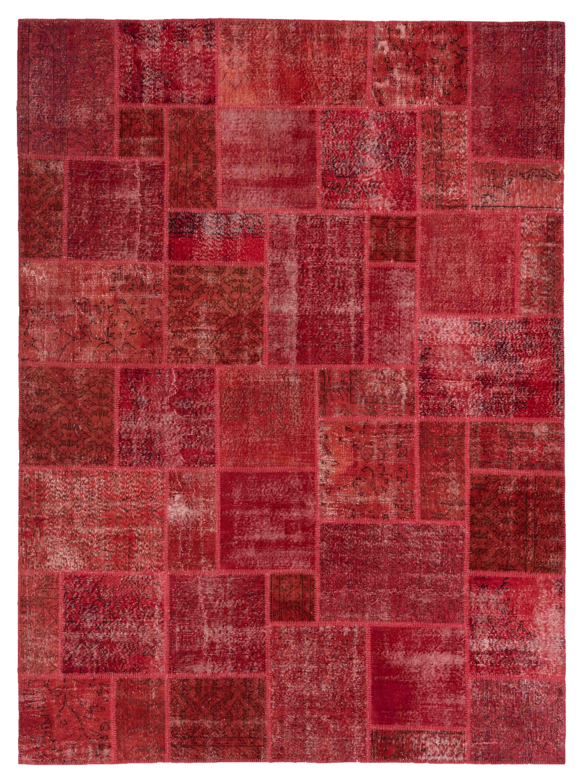Pasha Turkish Vestige Patchwork  Red  Contemporary