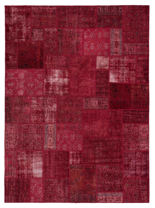 Pasha Turkish Vestige Patchwork  Red  Contemporary