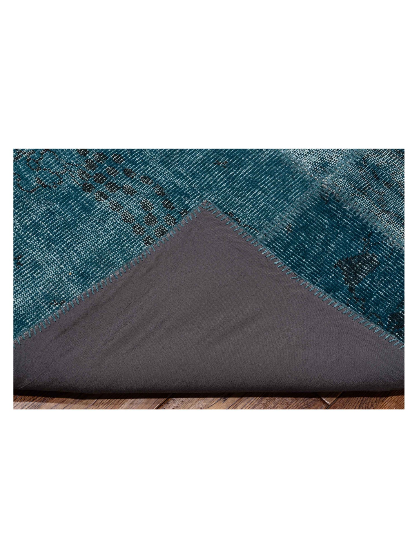 Patchwork Green 9x12 Hand Knotted Rug