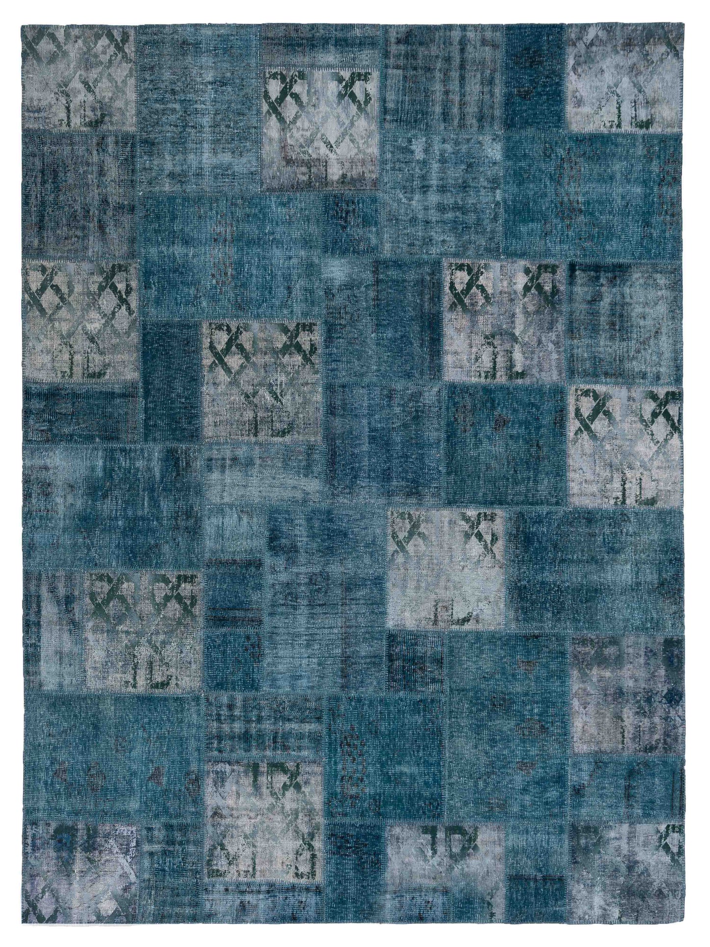 Pasha Turkish Vestige Patchwork  Green  Contemporary