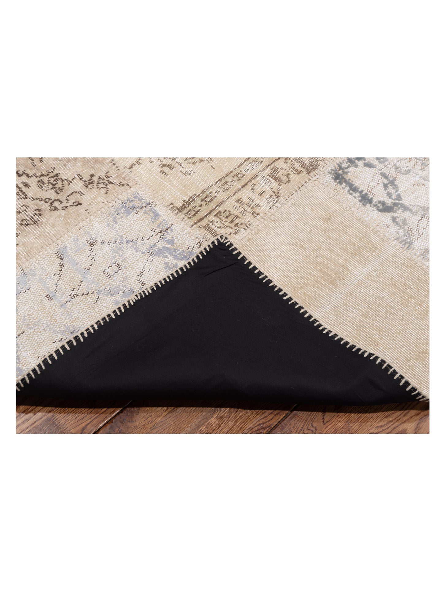 Patchwork Natural 9.10x13.2 Hand Knotted Rug