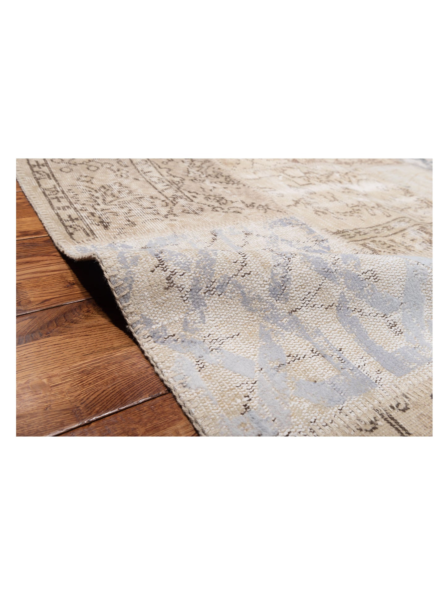 Patchwork Natural 9.10x13.2 Hand Knotted Rug