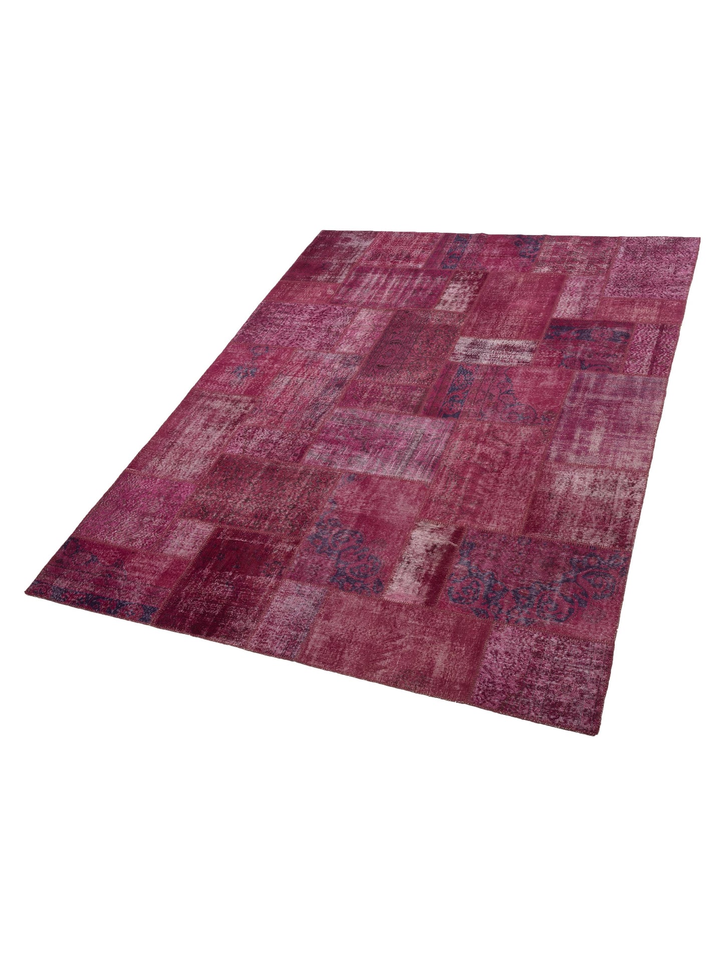 Patchwork Pink 9x12 Hand Knotted Rug