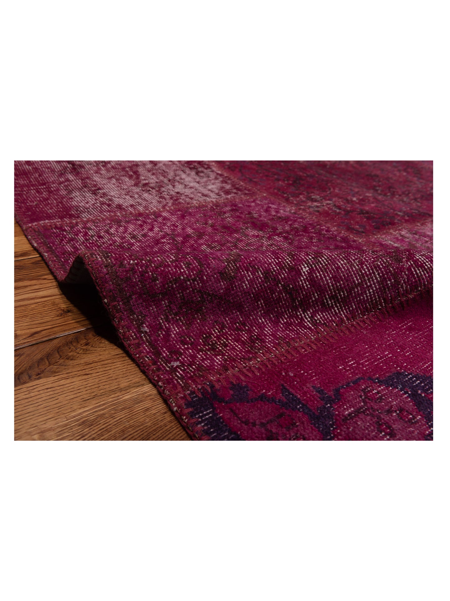 Patchwork Pink 9x12 Hand Knotted Rug