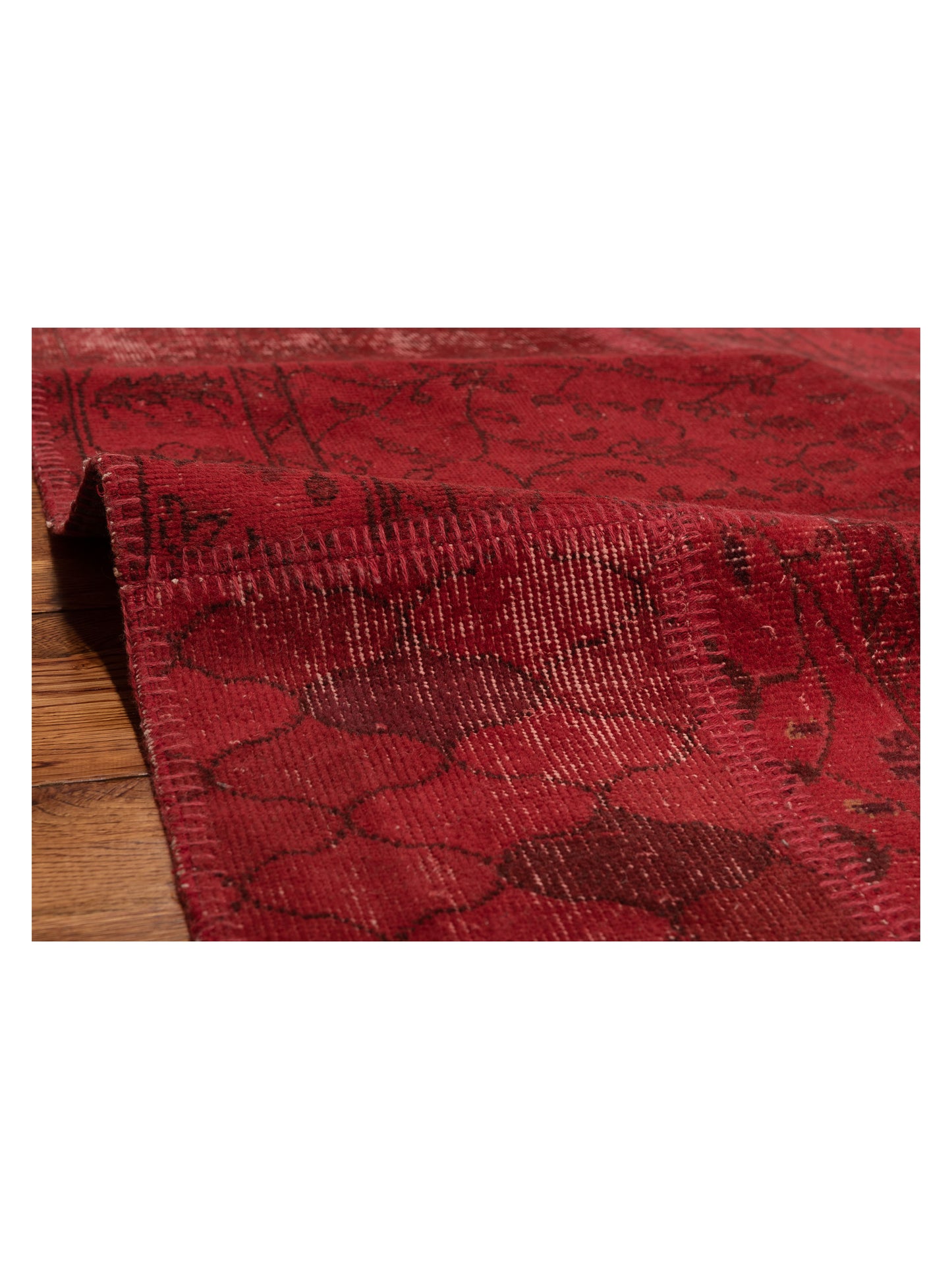 Patchwork Red 8.10x11.9 Hand Knotted Rug