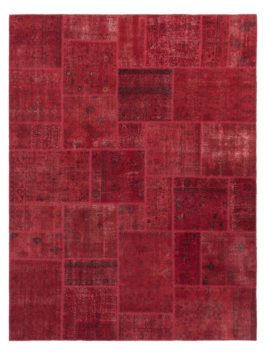 Pasha Turkish Vestige Patchwork  Red  Contemporary