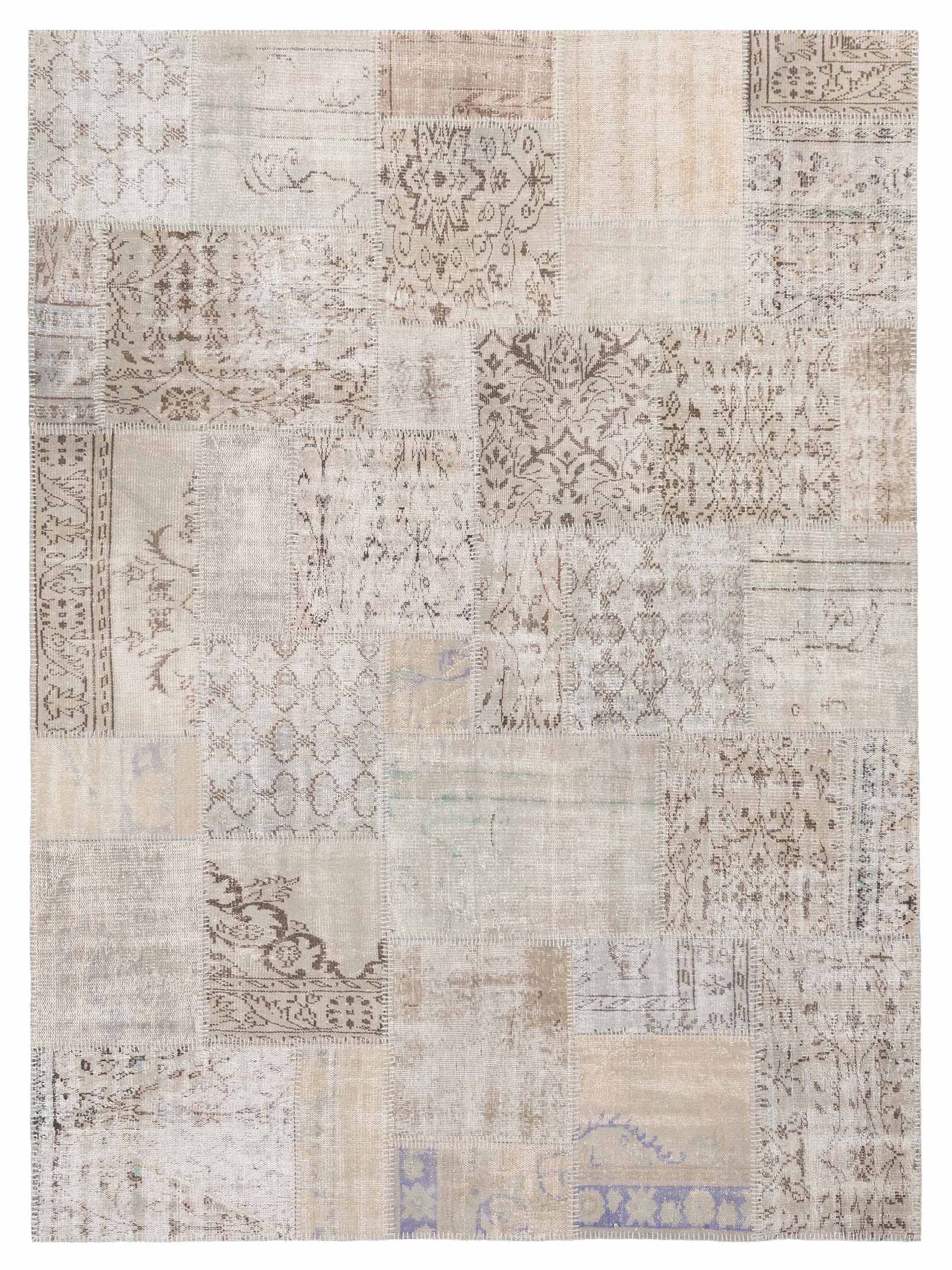 Pasha Turkish Vestige Patchwork  Light Gray  Contemporary