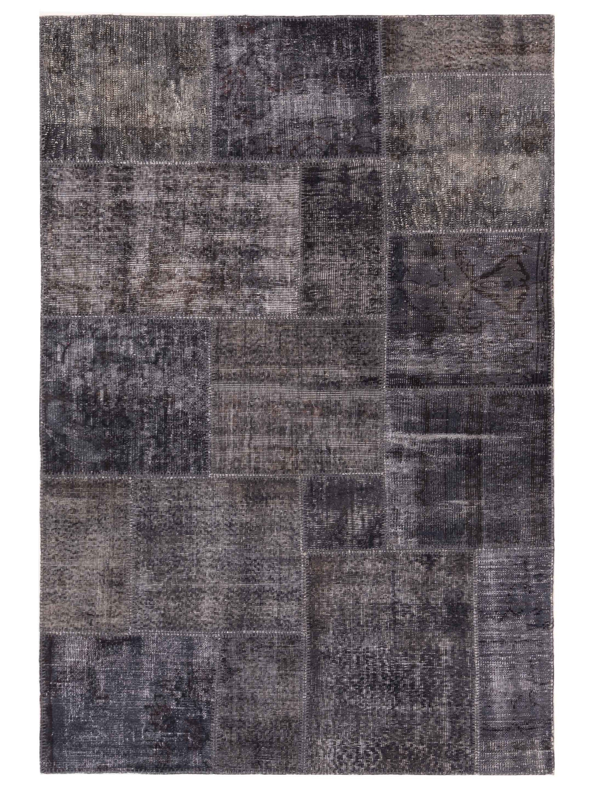 Pasha Turkish Vestige Patchwork  Charcoal  Contemporary