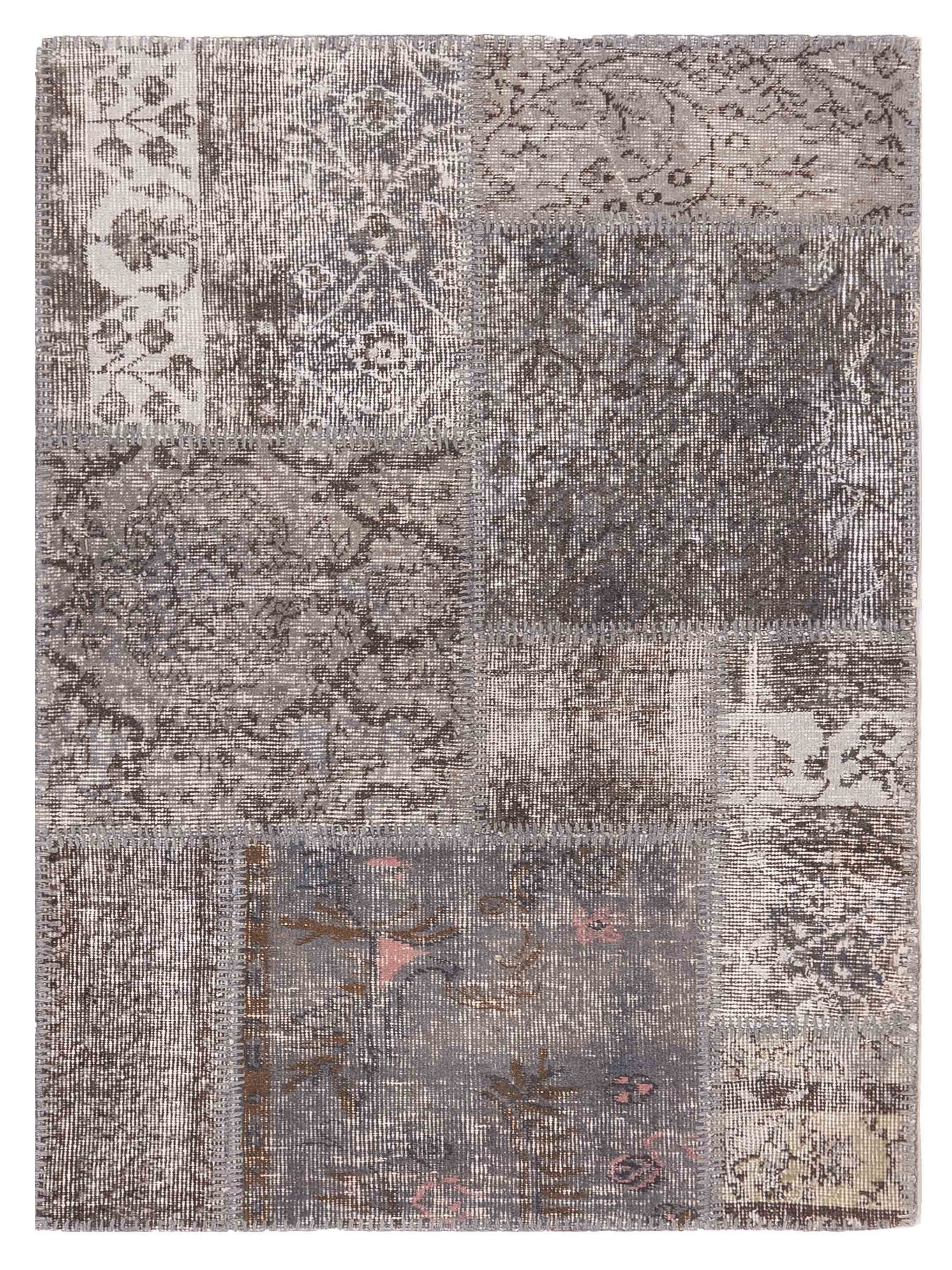 Pasha Turkish Vestige Patchwork  Gray  Contemporary