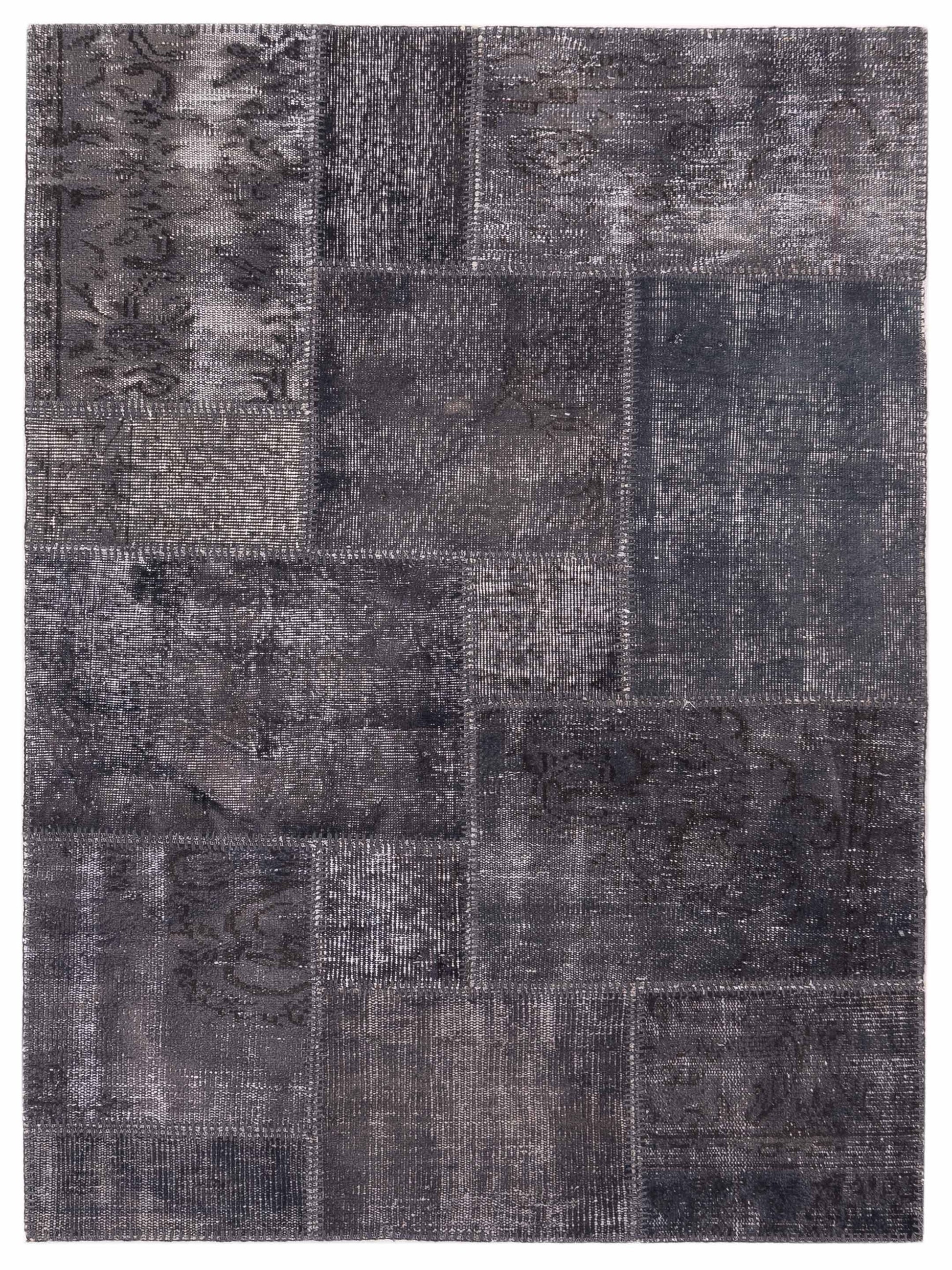 Pasha Turkish Vestige Patchwork  Charcoal  Contemporary