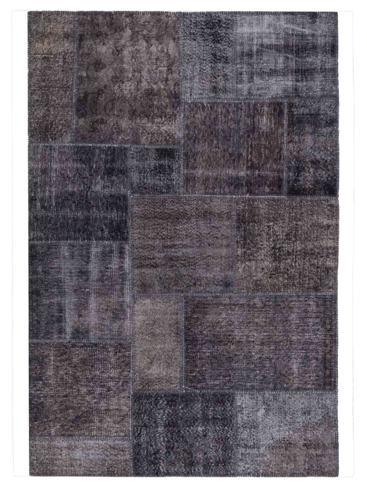 Pasha Turkish Vestige Patchwork  Dark Gray Dark Gray Contemporary