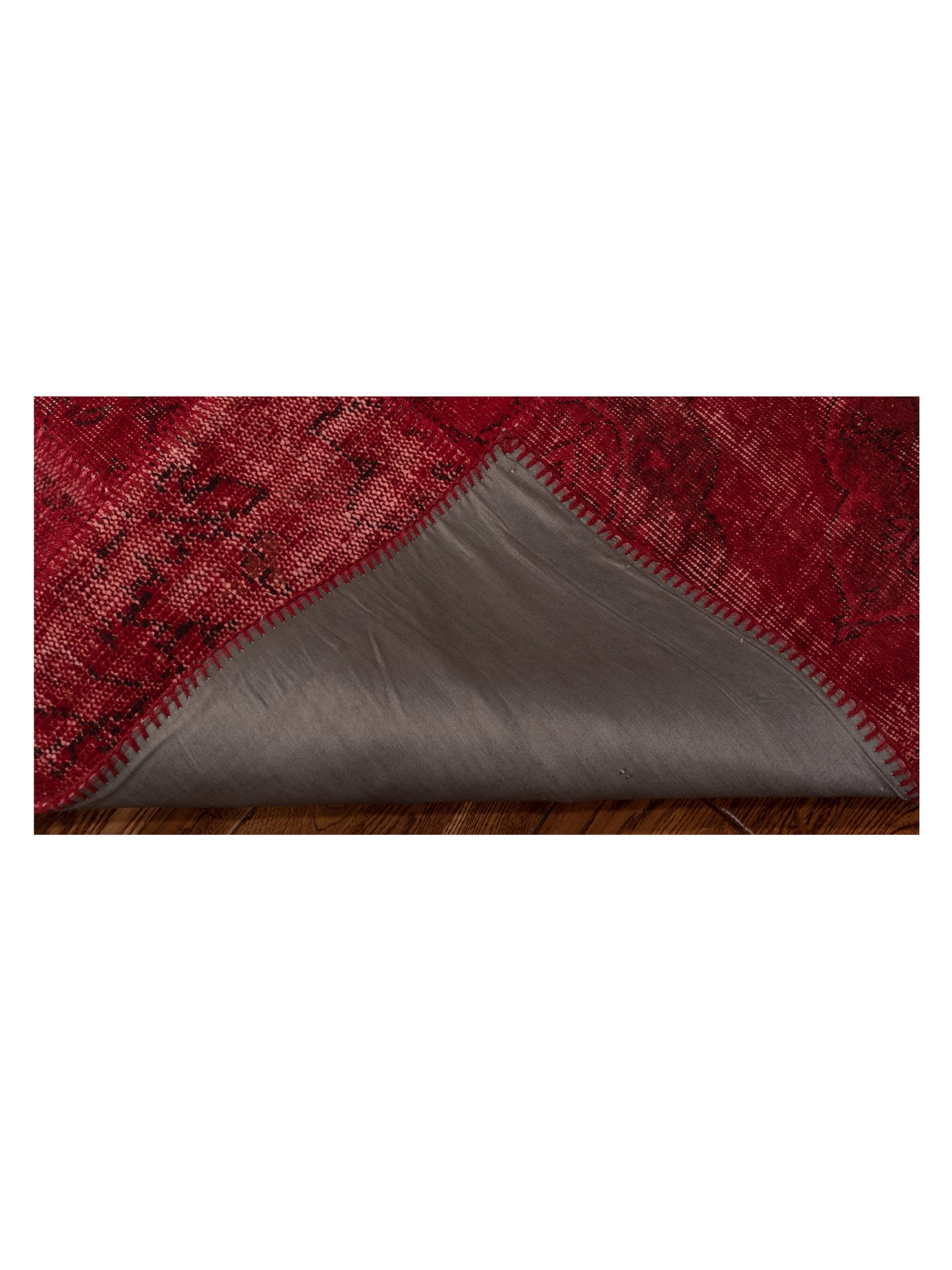 Patchwork Red 3.3x4.11 Hand Knotted Rug