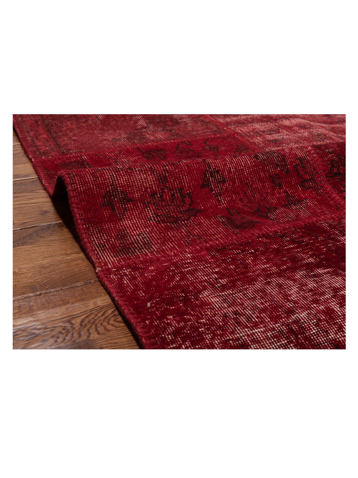 Patchwork Red 3.3x4.11 Hand Knotted Rug