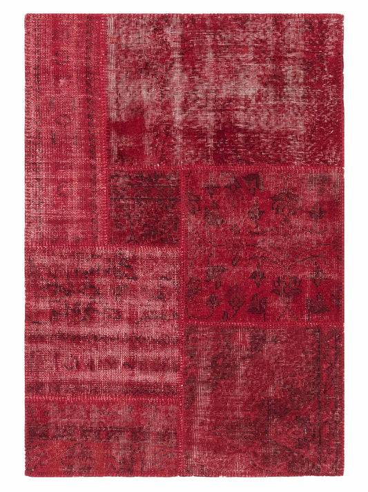 Pasha Turkish Vestige Patchwork  Red  Contemporary