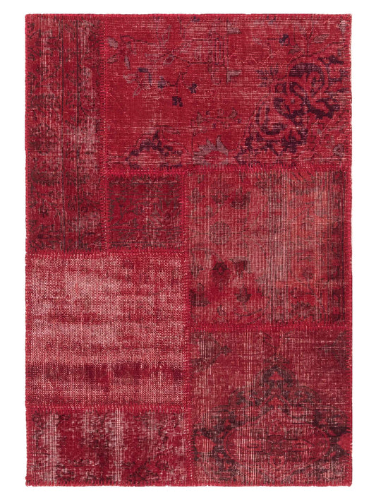 Pasha Turkish Vestige Patchwork  Red  Contemporary