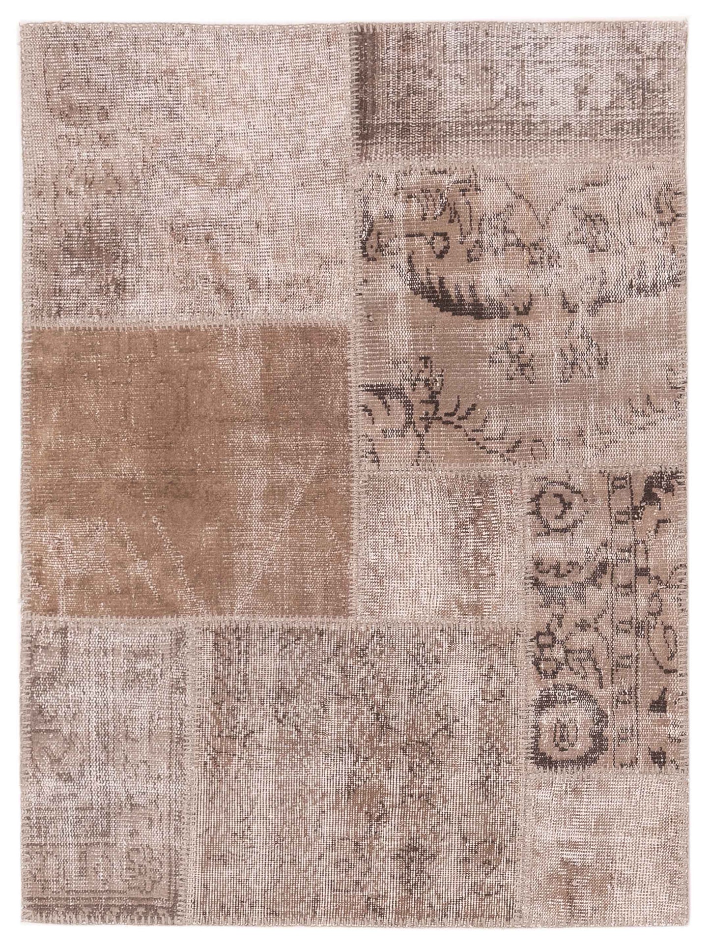 Pasha Turkish Vestige Patchwork  Brown  Contemporary