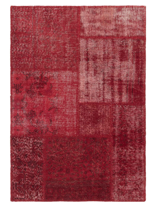 Pasha Turkish Vestige Patchwork  Red  Contemporary