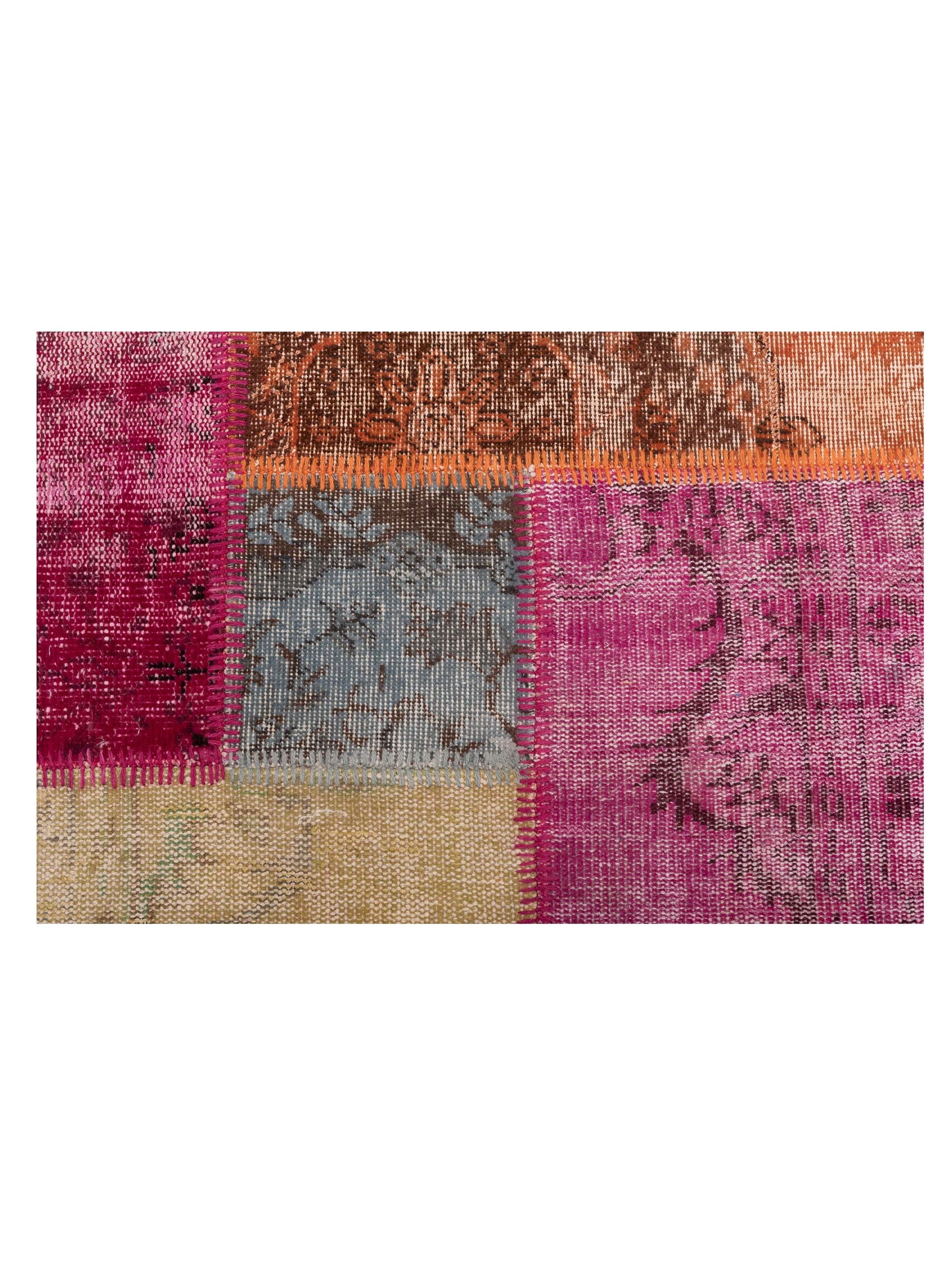 Patchwork Multi 3.4x4.11 Hand Knotted Rug