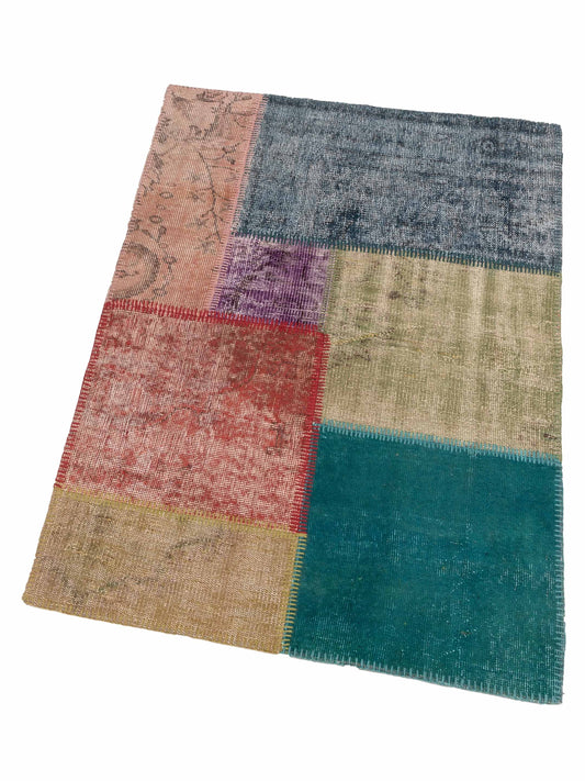 Patchwork Multi 3.3x4.11 Hand Knotted Rug