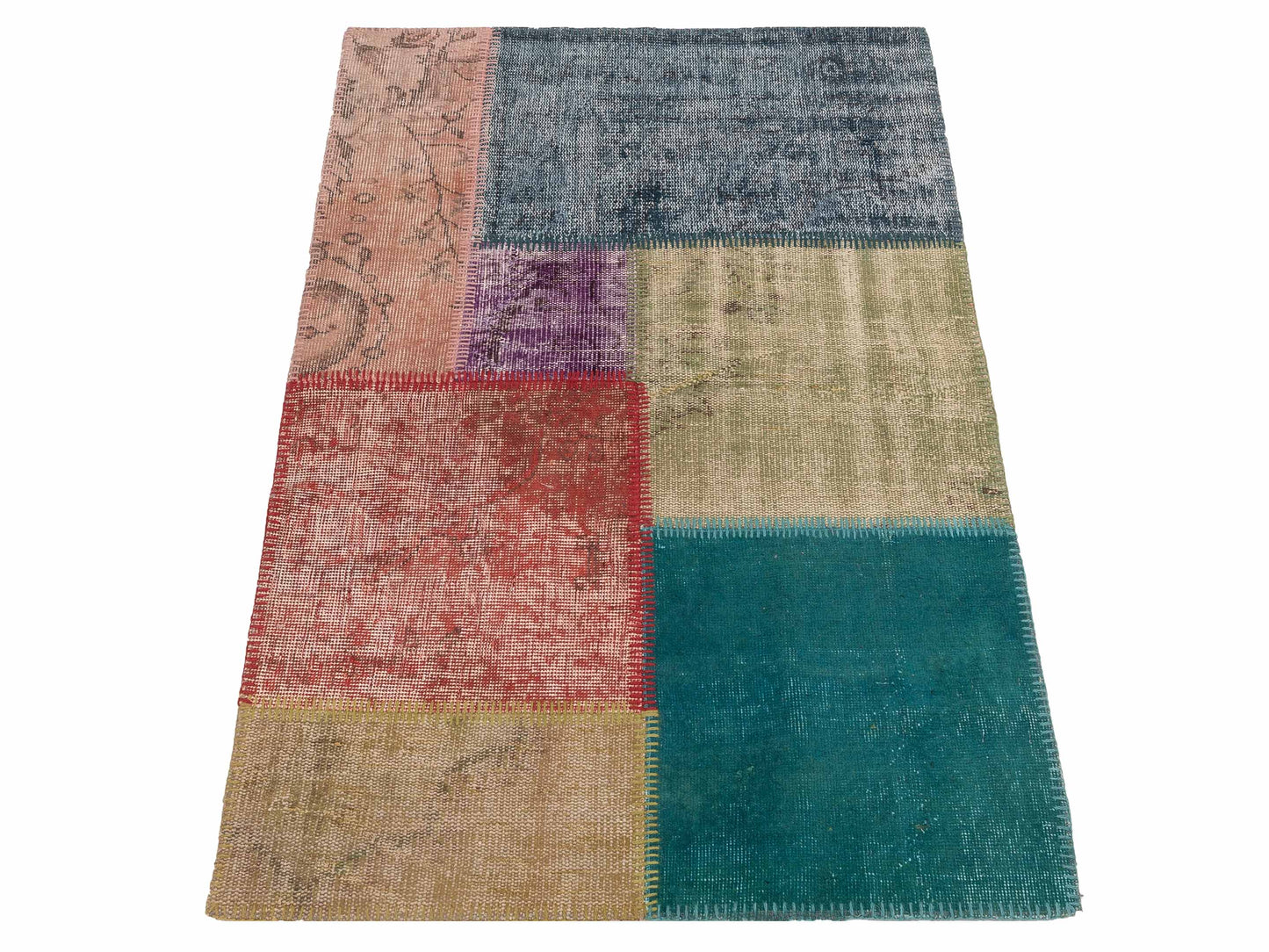 Patchwork Multi 3.3x4.11 Hand Knotted Rug