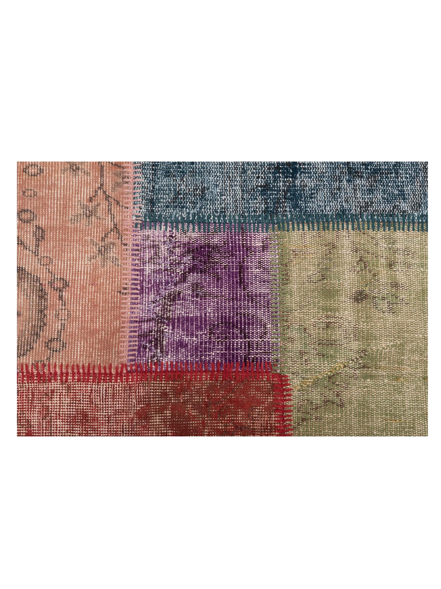 Patchwork Multi 3.3x4.11 Hand Knotted Rug