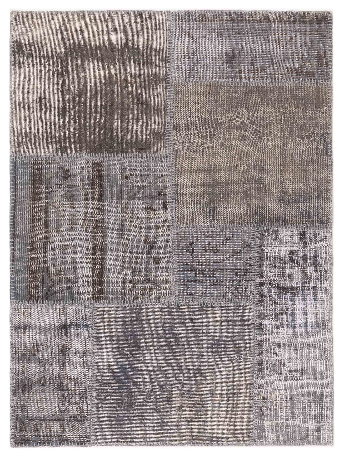 Pasha Turkish Vestige Patchwork  Gray  Contemporary