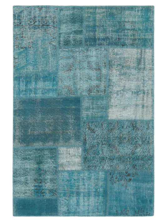 Pasha Turkish Vestige Patchwork  Turquoise  Contemporary