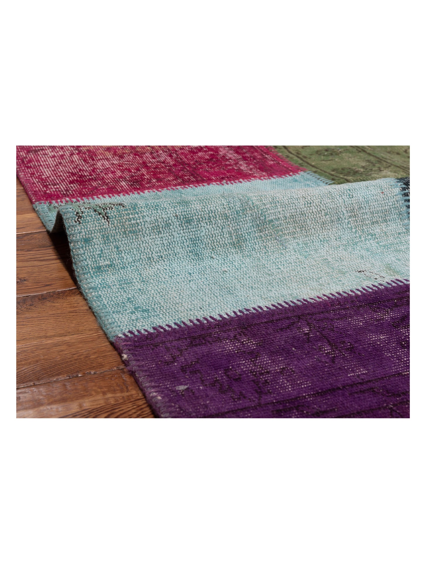 Patchwork Multi 3.4x4.11 Hand Knotted Rug