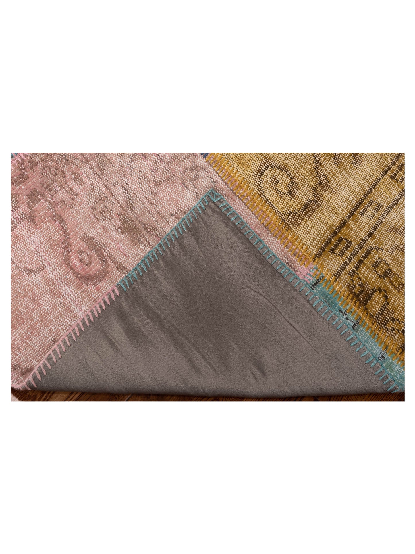 Patchwork Multi 3.4x4.11 Hand Knotted Rug