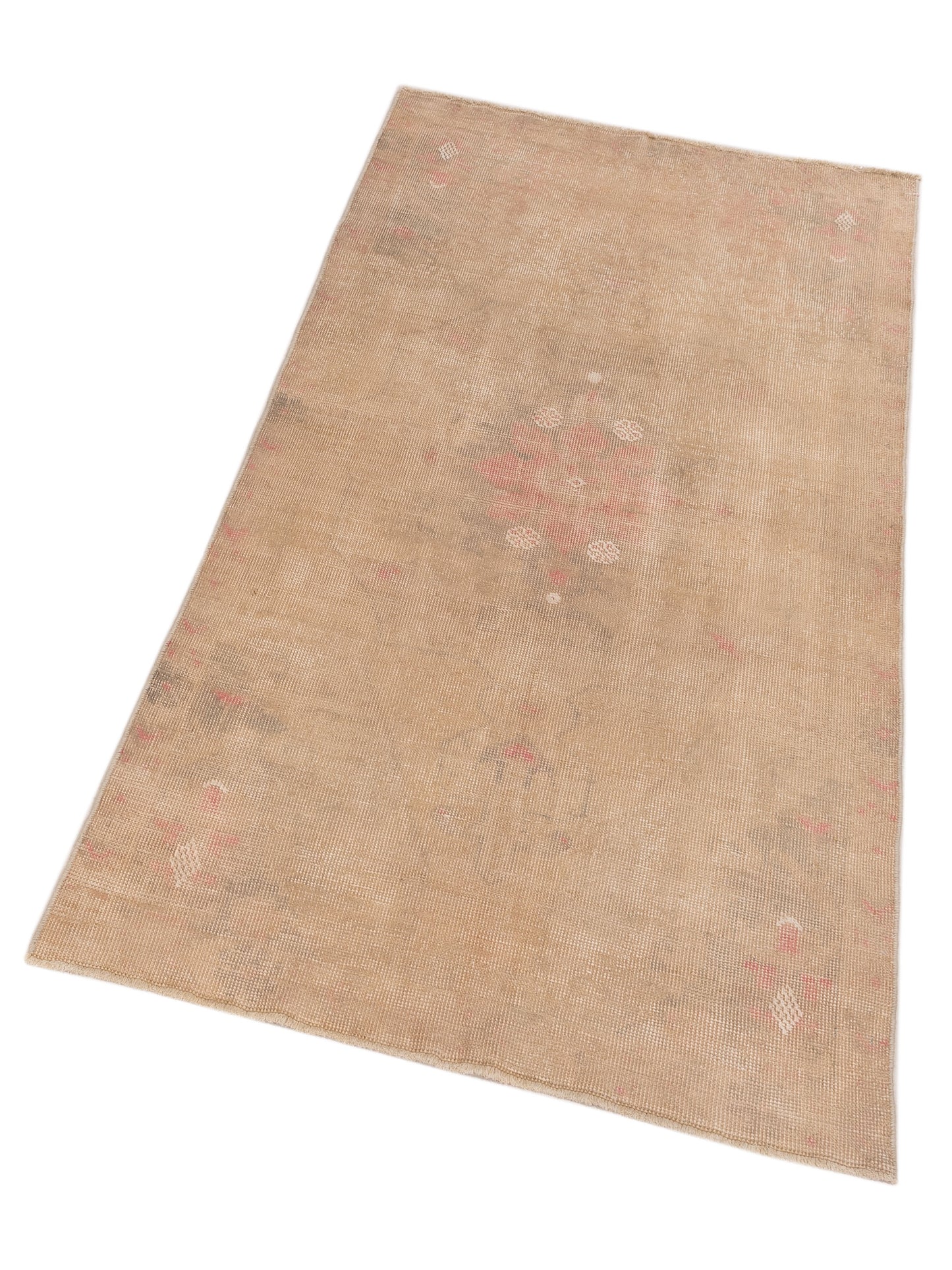 Vintage Beige 4x7.4 Hand Knotted Rug