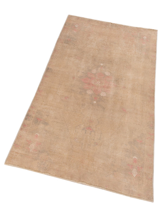 Vintage Beige 4x7.4 Hand Knotted Rug